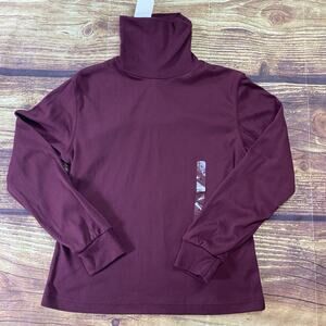 Allison Britney Burgundy Long Sleeve Turtleneck - Size Large